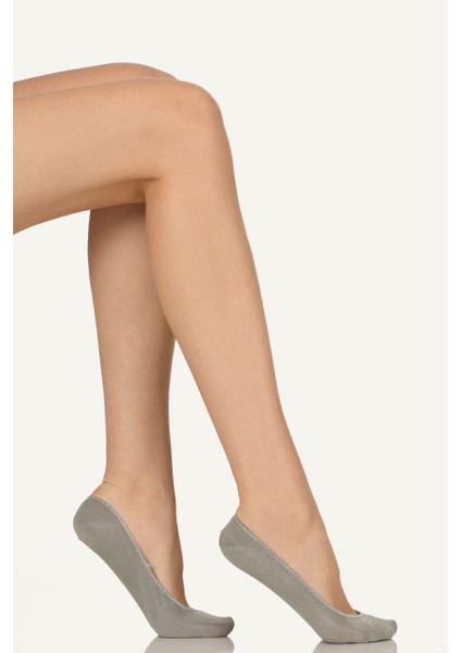 Açık Gri Unisex Coton Babet Çorap