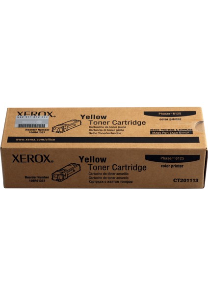 Phaser 6125 -106R01337 Sarı Toner