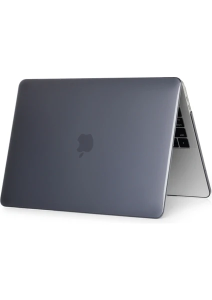 Apple MACBOOK Pro 13' A1706 A1708 Touchbar Touchbarsız Hardcase Kapak Kılıf - Parlak Siyah