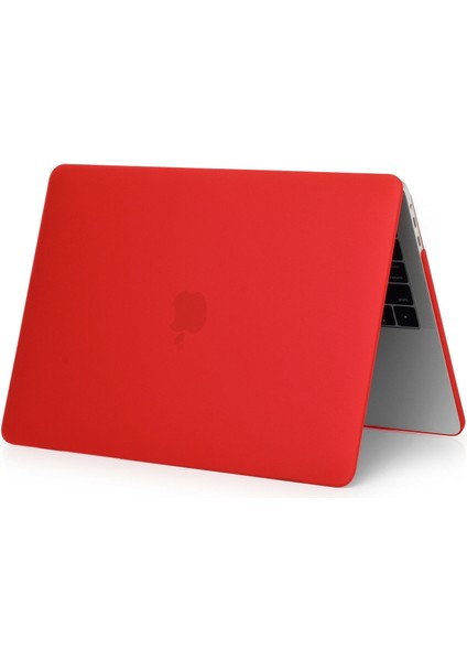 Apple MACBOOK Pro 13' A1706 A1708 Touchbar Touchbarsız Hardcase Kapak Kılıf - Kırmızı