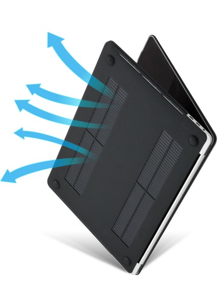Apple MACBOOK Air 13' 2019 2020 A1932 Hardcase Kapak Kılıf - Siyah