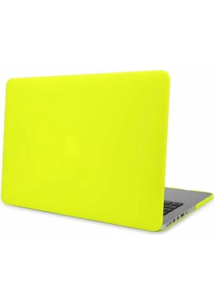 Apple MACBOOK Air 13.3 A1466 A1369 Hardcase Kapak Kılıf - Neon Sarı