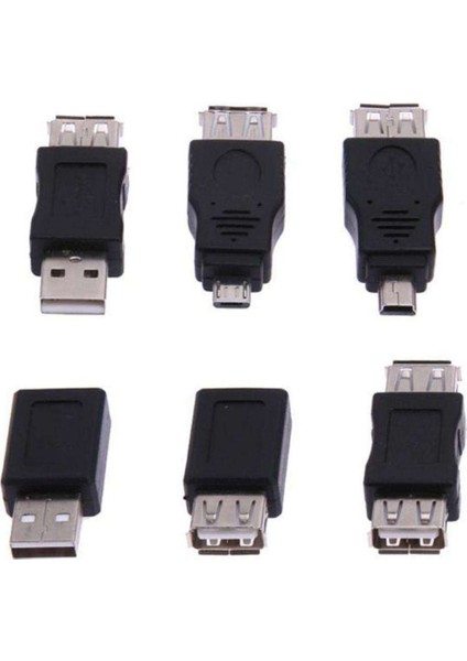 12 Adet / Takım Otg USB 2.0 Bir Erkek Kadın Mikro-B Değiştirici Veri Dönüştürücü (Yurt Dışından)