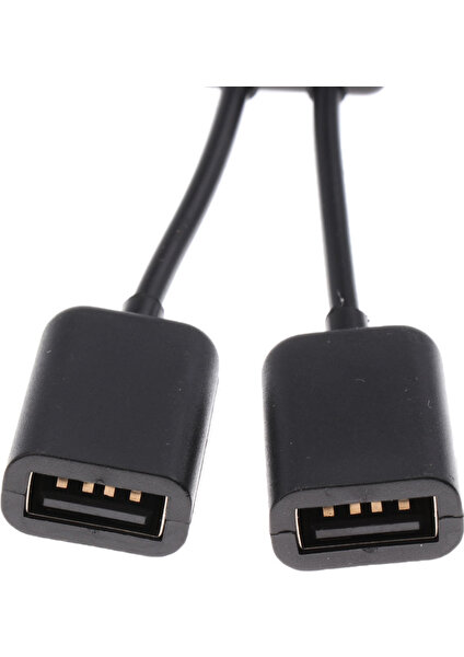 2 In 1 Tip C Için Çift USB Adaptörü Güç Şarj Cihazı Otg Kablosu Ayırıcı Adaptörü (Yurt Dışından)