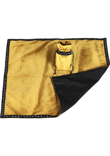 Büyük 26X26 "sunak Tarot Masa Örtüsü Astroloji Işlemeli Kadife Kaymaz Masa Örtüsü Tarot Kılıfı ile Altın + Masa Örtüsü C (Yurt Dışından)