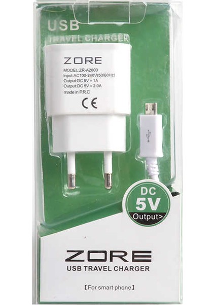 ZR-A2000 2 USB Li Micro Ev Şarj Seti