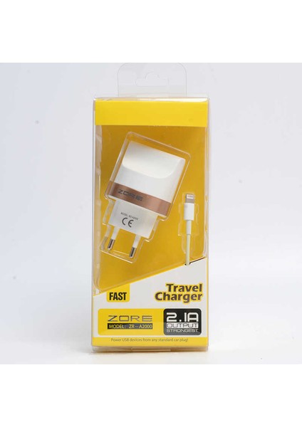 Tiger 2000 mAh 2 In 1 Lightning Ev Şarj Seti