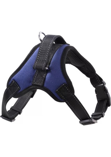 Yetişkin Köpek Yürüyüş Ayarlanbilen Yastıklı Yelek-Mavi L