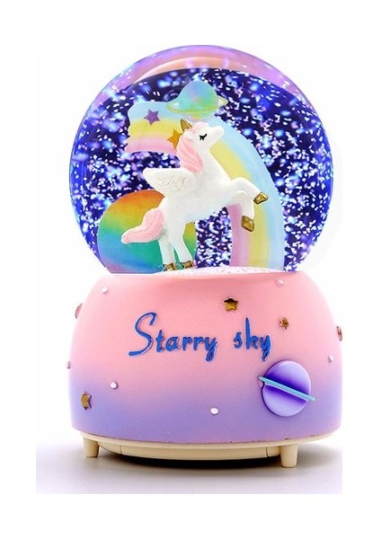 Simagift Unicorn Işıklı Müzikli Kar Motorlu Kar Küresi Büyük Boy fiyatları