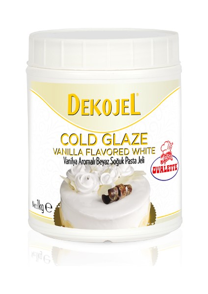 Ovalette Dekojel Vanilya Aromalı Beyaz Soğuk Pasta Jeli 1 kg