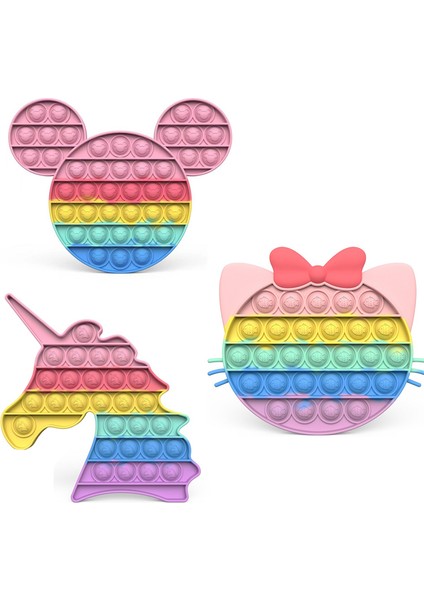 2 Adet Büyük Boy Push Pop Bubble Fidget Duyusal Oyuncak