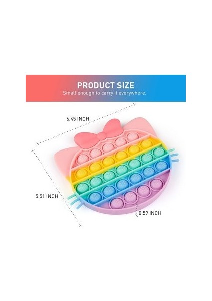 2 Adet Büyük Boy Push Pop Bubble Fidget Duyusal Oyuncak