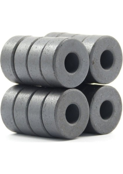 10 Adet 18X5X10 Mıknatıs , Delikli Ferrit Kömür Magnet