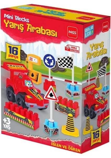 Smartland Blocks Yarış Arabası 16 Parça