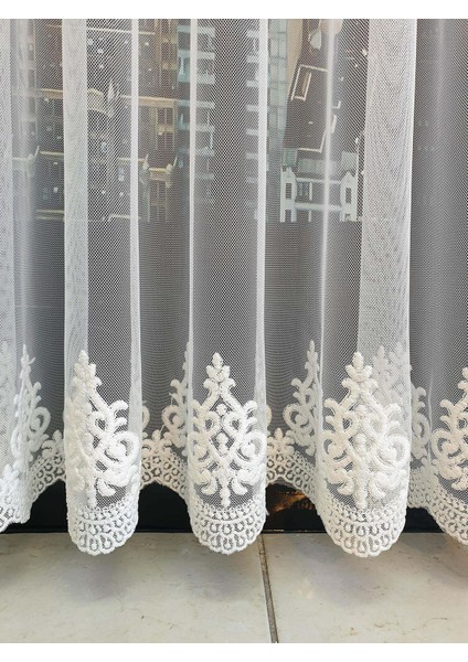Lüks Grek Etek Tül Perde Desen 8 Yüksek Kalite - Sık Pile 1e3 .en 500 , Boy 240