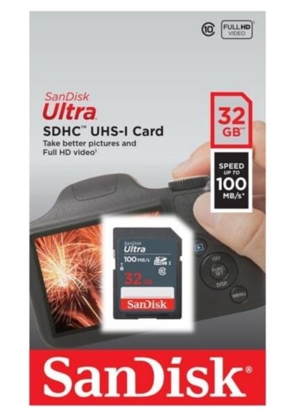 Ultra 32GB 100mb/s SDHC Hafıza Kartı