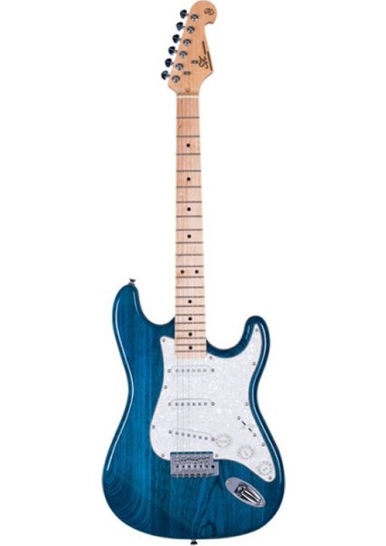 Stratocaster Elektro Gitar (Trans Blue)