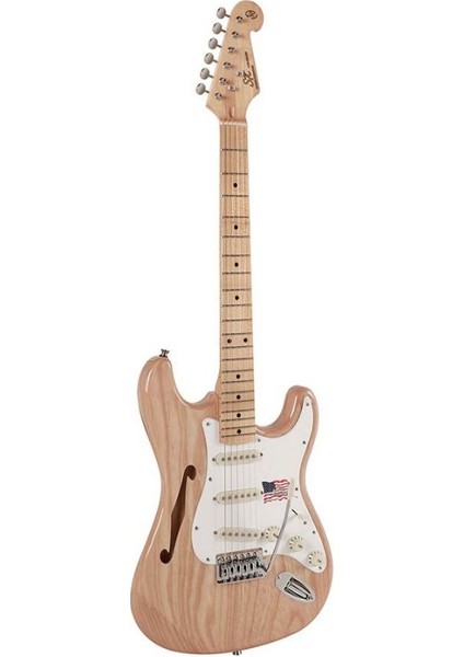 Sst/ash/h/na Hollow Body Elektro Gitar (Natural)