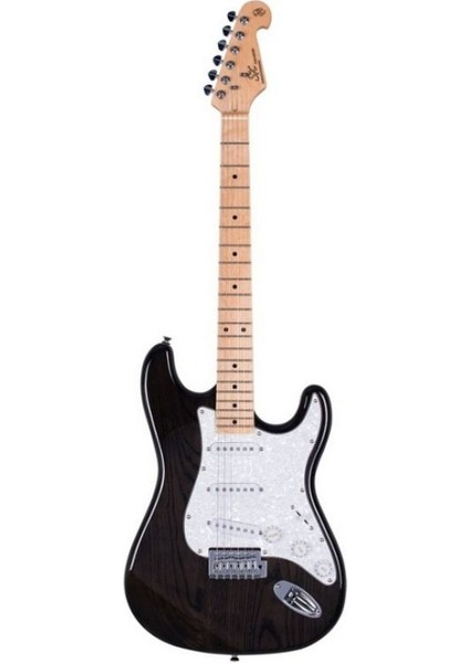 Stratocaster Elektro Gitar (Trans Black)