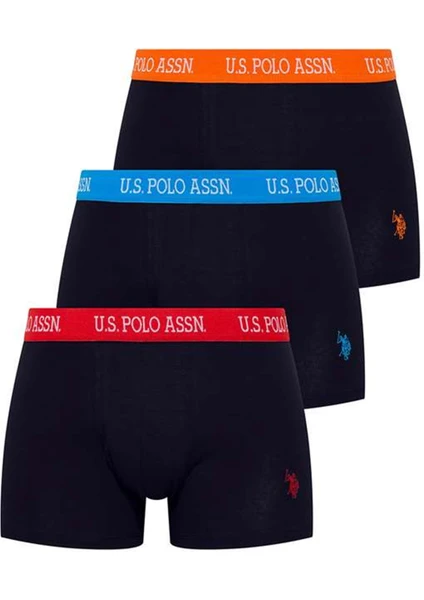 U.S. Polo Assn. 80253 Erkek 3'lü Boxer - Lacivert