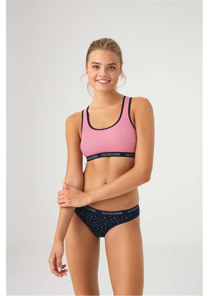 66251 Kadın Lacivert Büstiyer Slip Takım