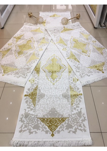 Katre Koleksiyonu Düz Yolluk Takımı 80X150 2 Adet 80X300 1 Adet Şeklinde Set