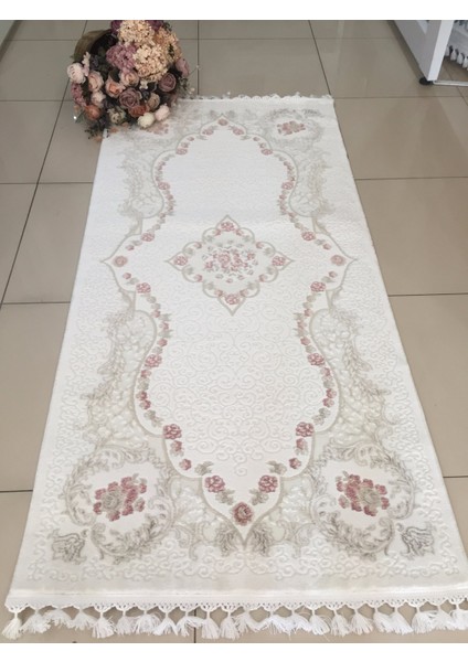 Çırağan Koleksiyonu Pudra Krem Düz 100X200 Yolluk