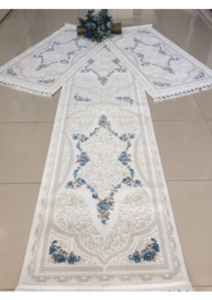 Çırağan Koleksiyonu Yolluk Takımı 80X150 2 Adet 80X300 1 Adet Şeklinde Set