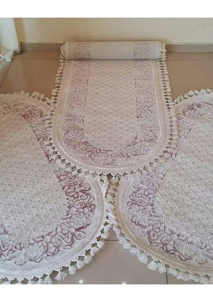 Çırağan Koleksiyonu Yolluk Takımı 80X150 2 Adet 80X300 1 Adet Şeklinde Set