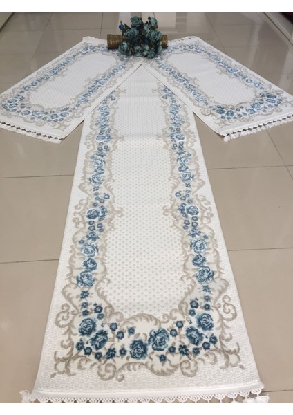 Çırağan Koleksiyonu Yolluk Takımı 80X150 2 Adet 80X300 1 Adet Şeklinde Set