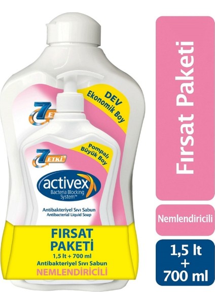 Antibakteriyel Sıvı Sabun Nemlendiricili 1,5 Lt & 700ML
