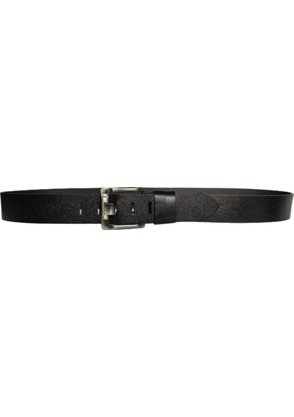 Deri 2'li Geniş Dilli Set Siyah, Tosado 4.5 cm Kot, Spor Kemer
