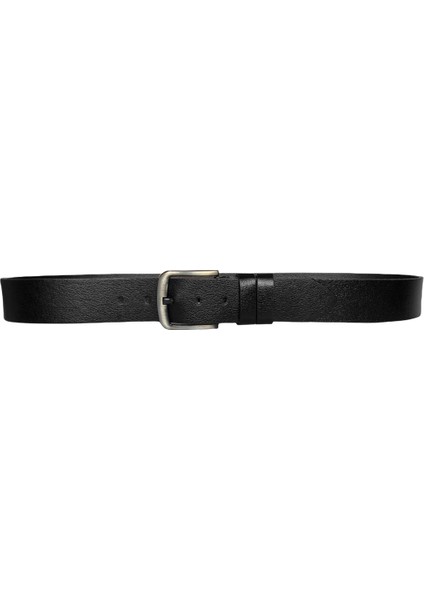 Tek Parça Deri 2'li Set Siyah, Lacivert 4.5 cm Kot, Spor Kemer
