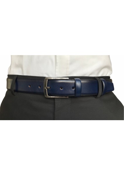 Deri 4'lü Set Klasik Kumaş Pantolon Kemeri; Siyah, Kahverengi, Lacivert, Taba 3,5 cm fırsatları