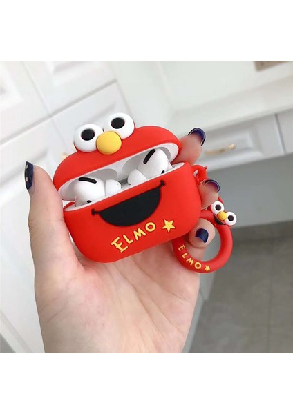 Airpods Pro Kılıf Elmo Kırmızı