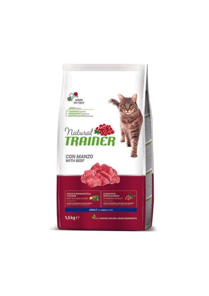 Natural Trainer Adult Beef Sığır Etli Yetişkin Kedi Maması 1,5 Kg