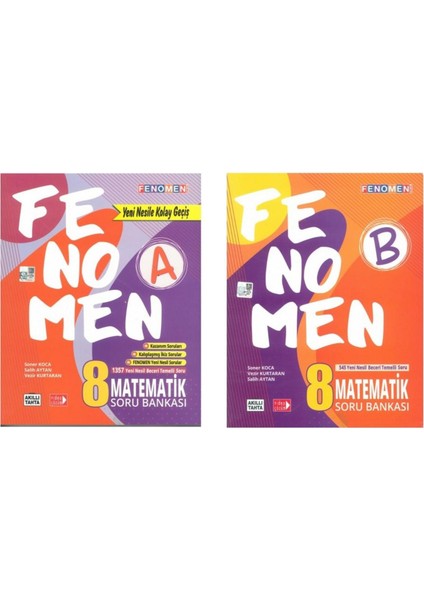 Fenomen 8. Sınıf Matematik A ve B Soru Bankası Seti