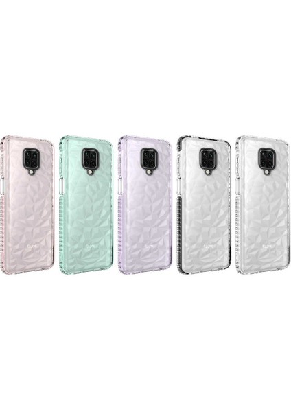 Xiaomi Note 9s Kapak Prizma Darbe Emici Arkası Şeffaf Silikon Kılıf - Siyah fırsatları