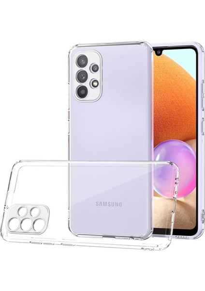 Samsung Galaxy A52 Kılıf Şeffaf Kamera Korumalı Yumuşak Silikon