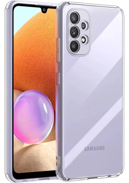 Samsung Galaxy A72 Kılıf 3D Kamera Lens Korumalı Tıpalı Şeffaf Silikon