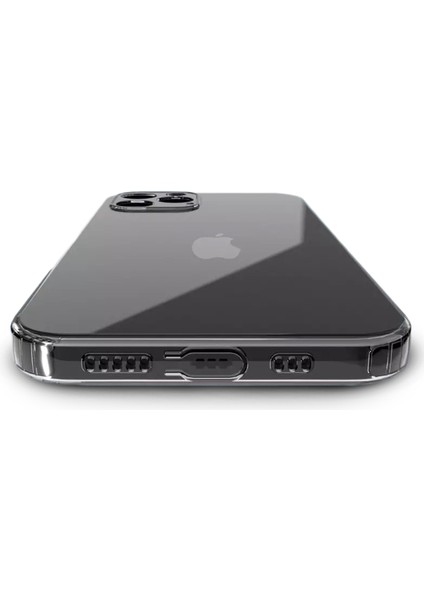 Apple iPhone 13 Mini (5.4") Kılıf 3D Kamera Lens Korumalı Tıpalı Şeffaf Silikon