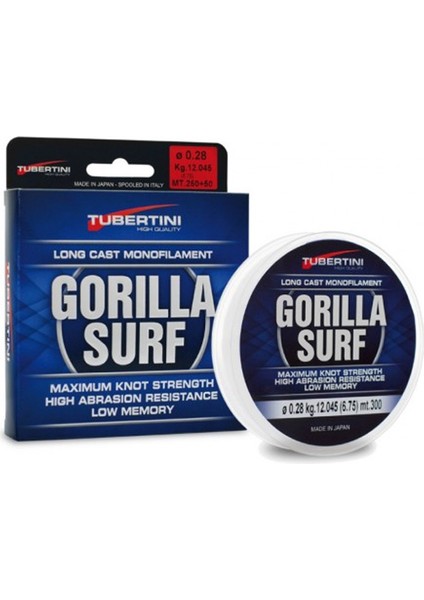 Tubertini Gorilla Surf Makara Misina 250+50 mt 0.28 mm