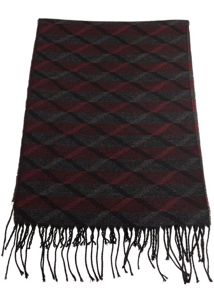 Füme - Bordo Motif Desen Erkek Kaşkol K312 fiyatları