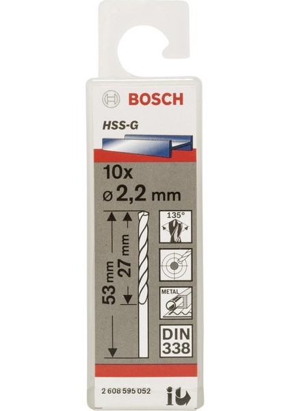 Hss-G 2,2X53 mm 10'lu Paket 2608595052