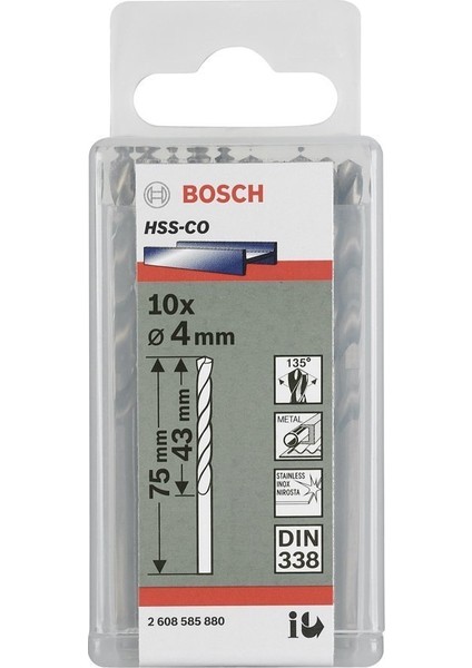 Hss-Co 3,8X75 mm 10'lu Paket 2608588092 fiyatları