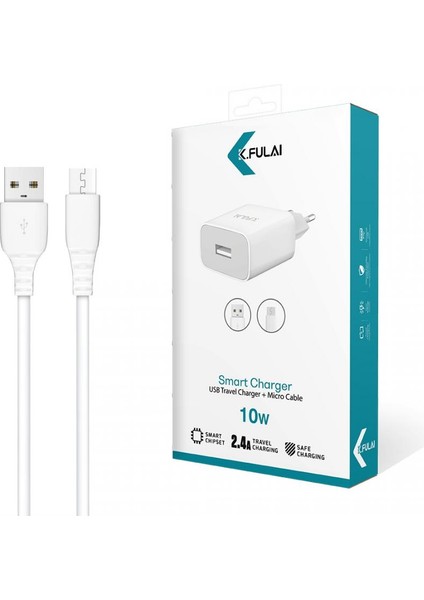 Ka 01M 10W Şarj Adaptörü + Micro USB Kablo