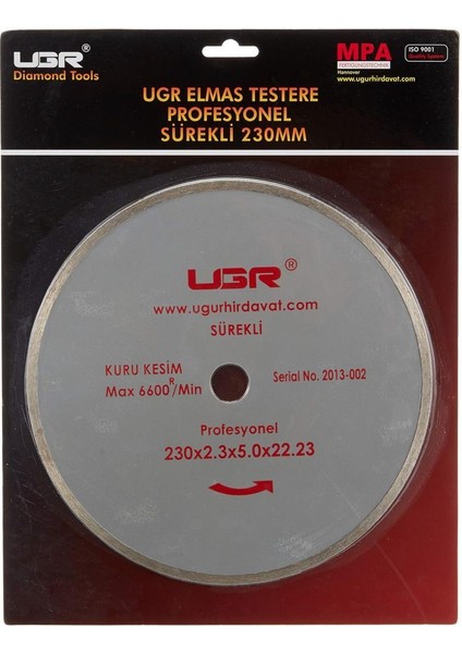 Elmas Daire Testere Sürekli Ugr 230 mm