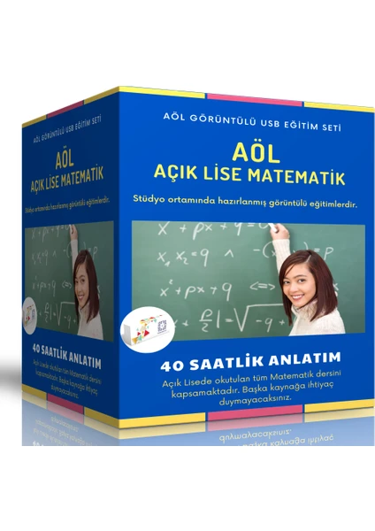 Enine Boyuna Eğitim Aöl Açık Lise Matematik Görüntülü Eğitim Seti