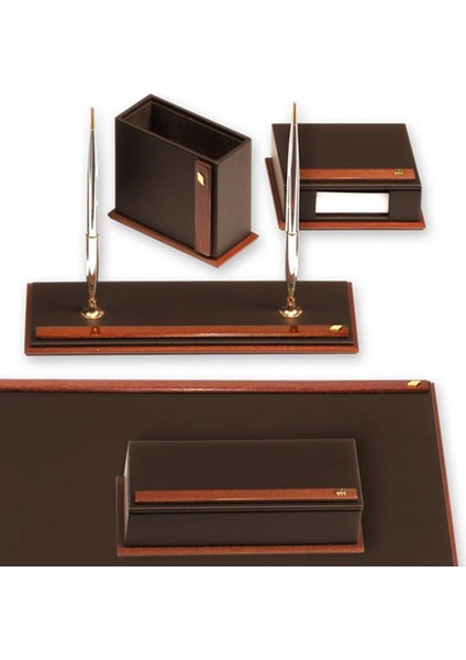 680-49 Linea Hakiki Deri ve Ağaç Kaplama Sümen Takımı Koyu Kahverengi fiyatları