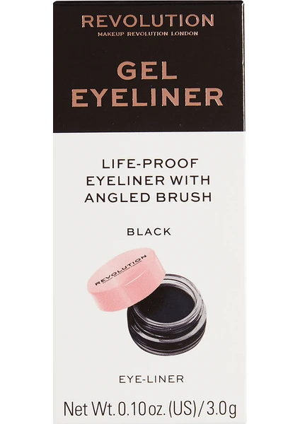 Gel Eyeliner Pot With Brush Siyah Jel Eyeliner